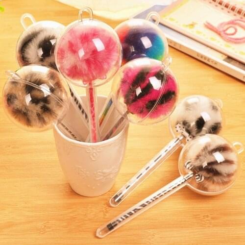 1Pcs/Sell) Feather Ball Pens Kawaii School Supplies Stationery Roller Ball Pen Gift Funny Stationery Pens For Writing Crafts