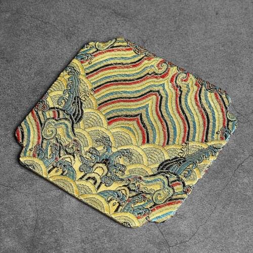 10.9x10.9cm coaster kung fu tea ceremony accessories non-slip fabric cushion thick insulation pad