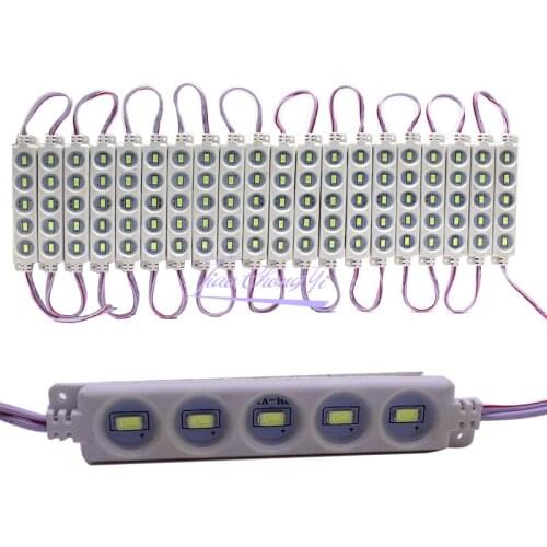 20pcs SMD 5730 5leds Injection LED Module Waterproof Tape White Light DC 12V