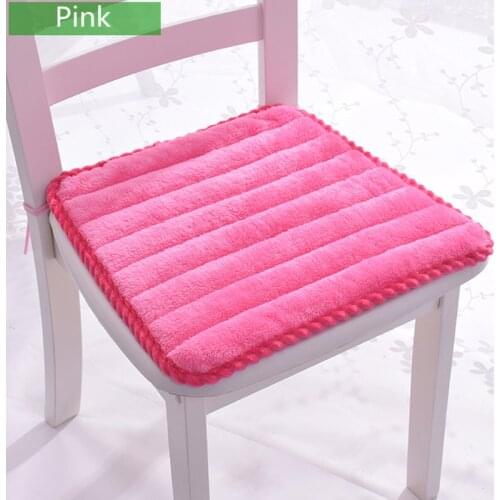 3 Colors Europe Cushions Trapezoidal Chair Pad solid Soft Seat Mat Office Chair Seat Cushion Bolster Buttocks Tie On The Pad
