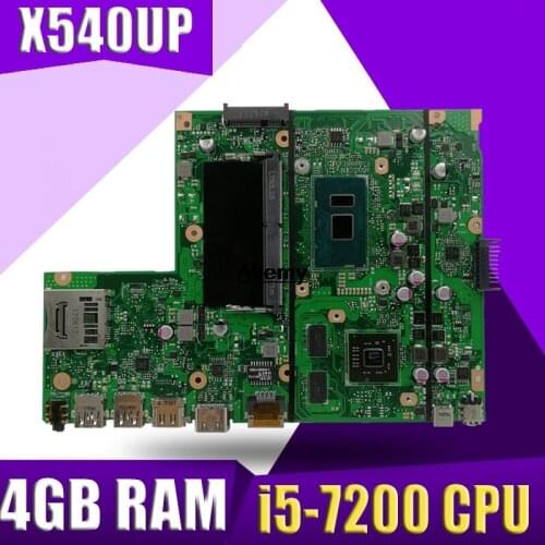 Akemy X540UP Laptop motherboard for ASUS X540U X540UP F540U R540U A540U original mainboard i5-7200 CPU 4GB RAM