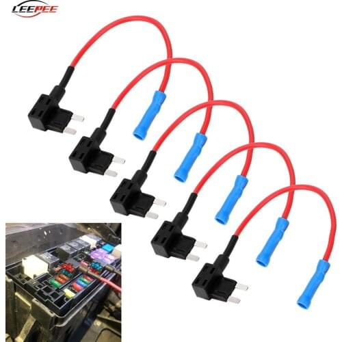 12V 24V Car Fuse Holder Motri Insurance Add A Circuit Adapter Protector Splitter ATM APM Tap Micro Blade Auto Accessories 5pcs