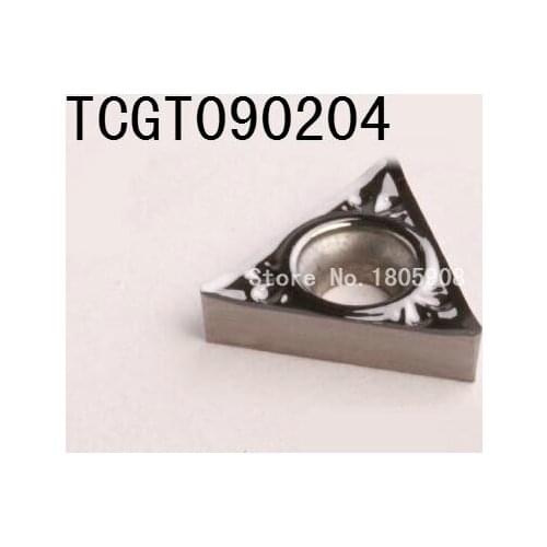 Free Shipping 10 Pcs TCGT090204 No Coating Aluminum Inserts Cutter Carbide Alloy for Lathe Holder STFCR