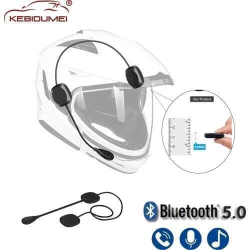 Bluetooth 5.0 Moto Helmet Earphone Wireless Handsfree Call Kit Stereo Motorcycle Headset Anti-interference MP3 Music Player