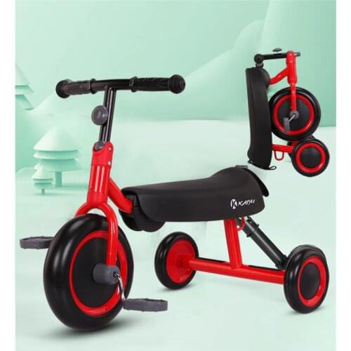 Childrens Tricycle Portable One-Button Folding Triciclo Infantil Baby Car Carbon Steel Bicycle for Kids 2 Years Scooter Toys