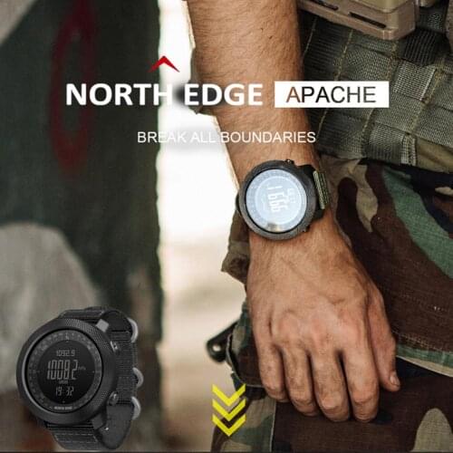 For NORTH EDGE Sport Digital Watch Hours Outdoor Sports Military Multi-function Smart Watches Compass Waterproof Drop Shopping