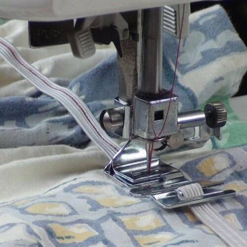 1PC Elastic Band Cloth Edge DIY Sewing Presser Foot For Household Sewing Machine Flexible Elastic Cloth Dedicated