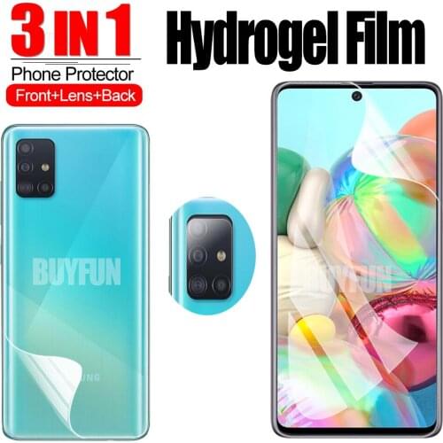 3-in-1 Hydrogel Film For Samsung A51 Screen Protector Camera Protective Glass For Samsung Galaxy a71 a51 a31 a21 a21s samsang
