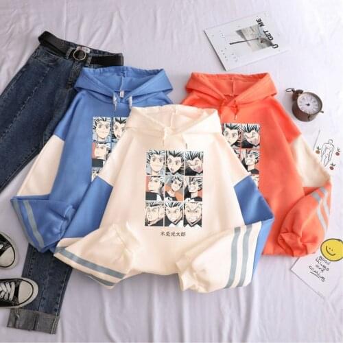 Haikyuu!! Kotaro Bokuto Hoodies Anime Couple clothes Harajuku hoodie Fashion