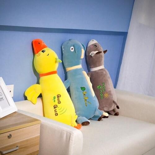 80/100CM New Cute Giant Mollusk Plush Toys Doll Dinosaur Duck Cow Animal Pillow Creative Cushion Home Decor For Kids Gift