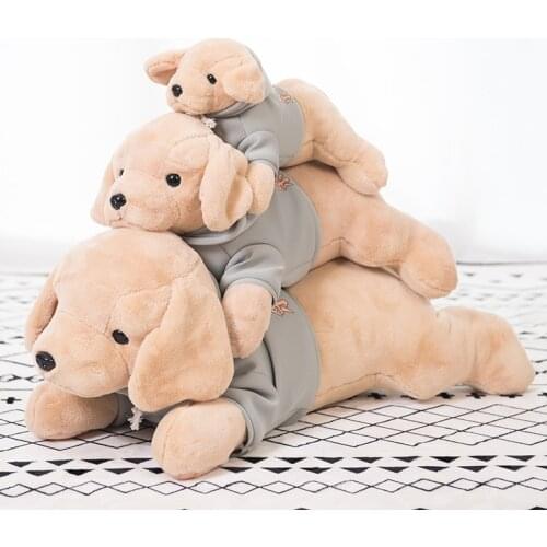 40cm 60cm 80cm Simulation Labrador Plush Toy Stuffed Cute Dog Animals Toy Soft Dog Pillow Hug Message Pillow Office Nap Cushion