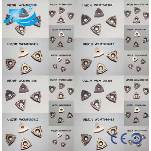 50pcs Carbide Insert Cnc Turning Tools For U Drill WCMX03 WCMX04 WCM 05 SPMG050204 Milling Cutter Turning Insert