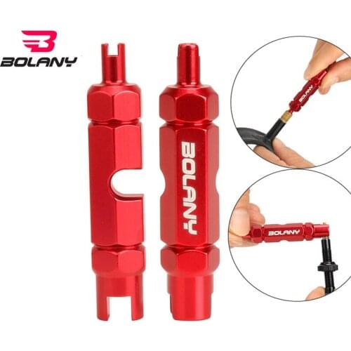 Bolany Multifunctional Valve Tool MTB Bike Road Bike Aluminum Alloy Presta AV/Schrader /FV Nozzles Tube Core Wrench Removal Tool