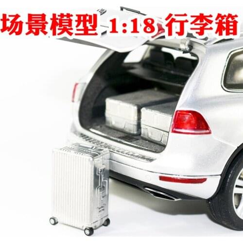 Simulation Suitcase Model Ornaments 1/18 Model Scene Cabin Luggage for 1/18 Car Model Scene Display parts boys vehicle show