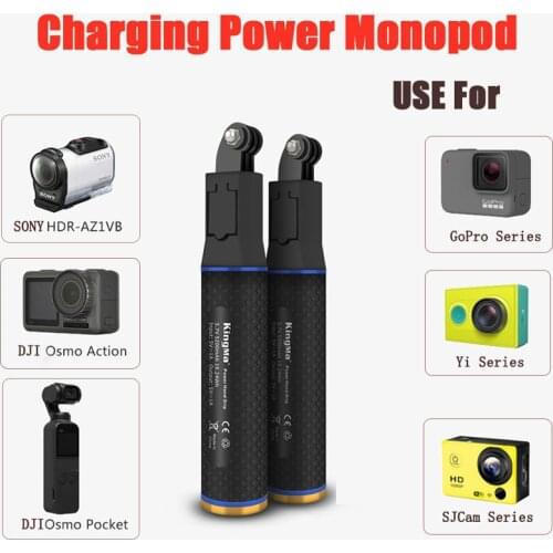 For GoPro insta360 ONE R/X Selfie Stick Charging Monopod Power Bank For DJI Osmo Action Pocket GoPro Hero 9 8 7 6 5 4 Camera