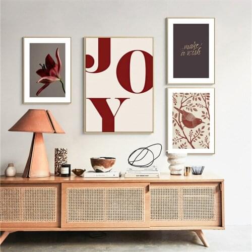 Flowers Wall Art Prints and Posters Quote Plant Pictures Nordic Modern Wall Canvas Painting for Living Room Home Decor Unframed