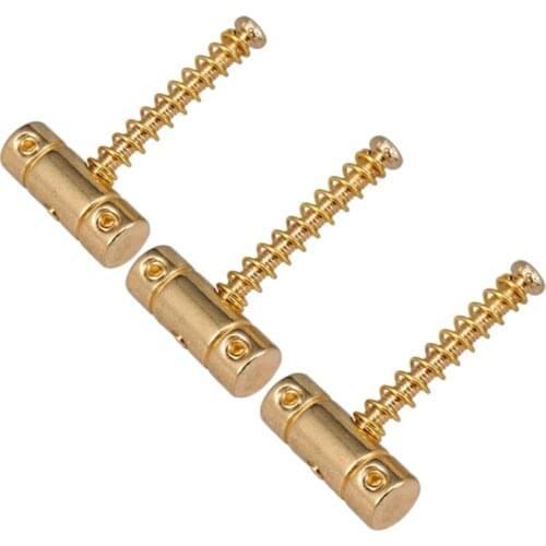 New 3Pcs Brass Guitar Bridge Compensated Saddles for for Telecaster Style Guitar Replacement Part