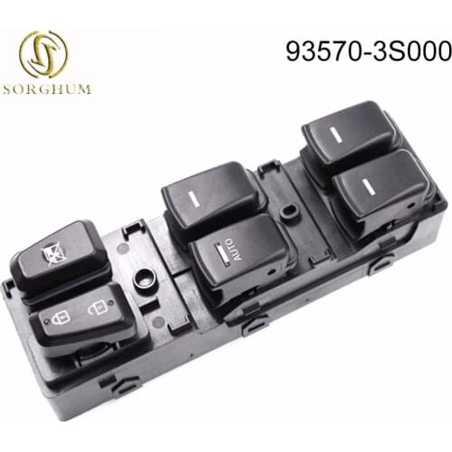New Power Window Lifter Master Control Switch 93570-3S000 For Hyundai Sonata 2011-2015 Black