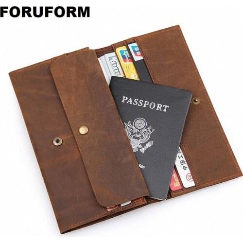 Men Passport Covers Solid Credit Id Card Folders Handmade Passports Holder Case Travel Accessories Passport Wallets LI-2096