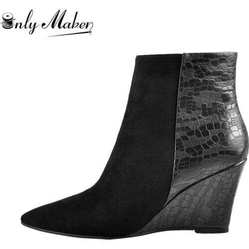 Onlymaker Women's Wedge Ankle Boots