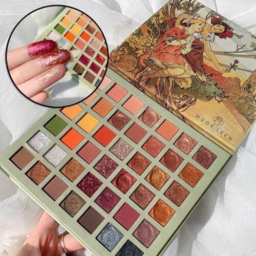 42 Colors Eyeshadow Palette Highlight Shimmering Naturally Long Lasting No Smudging Eye Shadow MH88