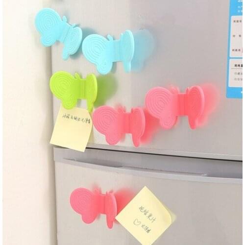 2pcs/set New Oven Baking Insulation Gloves Anti-Heat High Temperature Non-Slip Butterfly Silicone Clip Oven Mitts KW 022