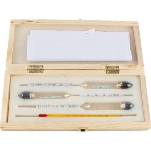 Alcohol meter AlcoholMeter with hydrothermograph for distiller alcohol Hydrometer Alcoholmeter Set 0 to 100% wine Meter Tester