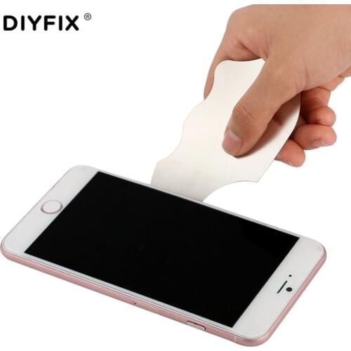 DIYFIX Ultra Thin Flexible Stainless Steel Pry Spudger Disassemble Card for iPhone iPad Samsung PADs Mobile Phone Repair Tool