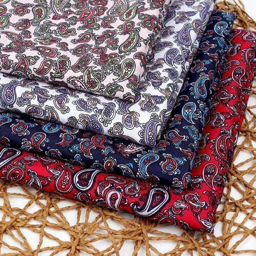 IBOWS Polyester Cotton Fabric Dense Amoeba Printed Cloth Fabric Home Textile Dress Scarf Accessories Handmade DIY 45*150cm/pc