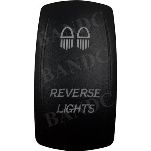 Cover Cap Only! REVERSE LIGHTS Laser Etched Rocker Switch Backlit Cover Cap for Boat Truck ARB Caravan Switch,Car Accessories