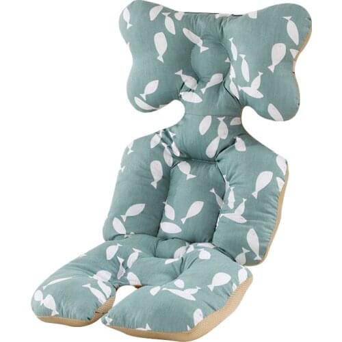 Universal Soft Baby Stroller Seat Cushion with Head Neck Support Pillow Thicken Infant Pram Pushchair Warm Pad Mat Accessories