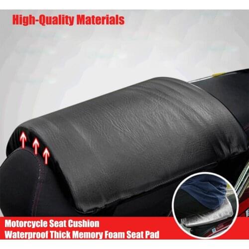 Universal Motorcycle Seat Cushion Waterproof 4cm Thick Memory Foam Seat Pad Breathable Cover Seat Pressure Relief Seat Cushion