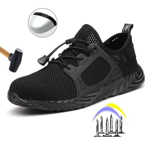 Safety Work Shoes Construction Men Outdoor Steel Toe Cap Shoes Men Puncture Proof High Quality Lightweight Safety Boots 35-50