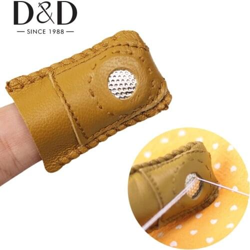 1Pc High Quality Leather Coin Thimbles Sewing Thimble Finger Protector for Quilting Pin Needle Partner Needlework Tools