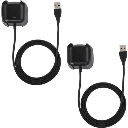 2PCS 5V 1A Probe Magnetic Interface Charger For Fitbit Versa2 Smartwatch Bracelet Smart Watch Special Charger-Black