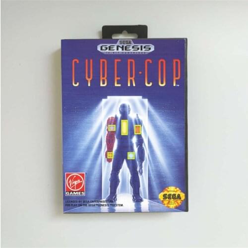Cyber Cop - USA Cover With Retail Box 16 Bit MD Game Card for Sega Megadrive Genesis Video Game Console
