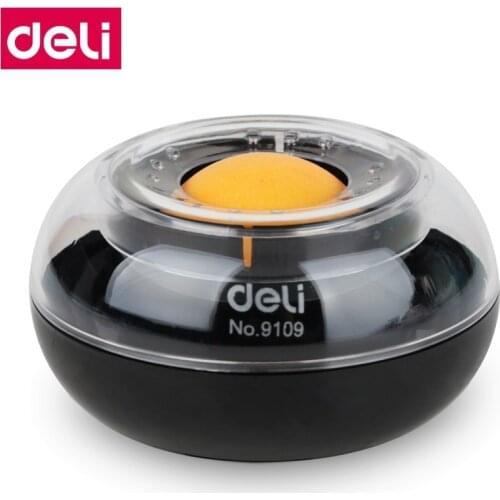 Deli 9109 Wet Hand Apparatus cute finger wetted tool for office financial analyst file arrange supply round ball desk paper mate