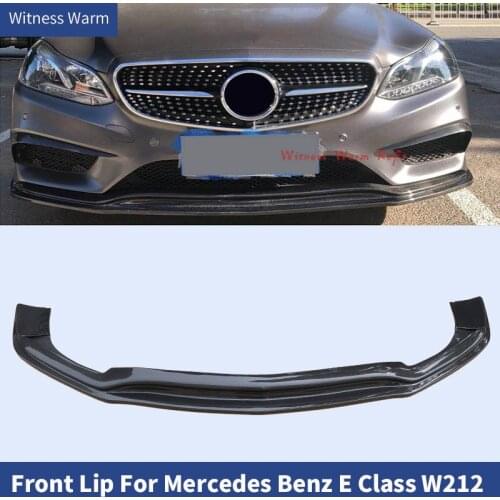 For W212 FRP Carbon fiber Front Lip Bumper Splitter spoiler For Mercedes Benz E Class W212 E200 E300 E260 Sports version 14-16