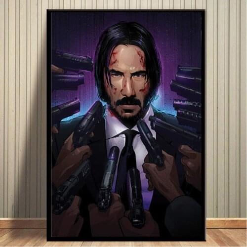 Movie Figure Canvas Painting John Wick Pictures Wall Art Prints and Posters for Living Room Modern Home Wall Art Cuadros Decor