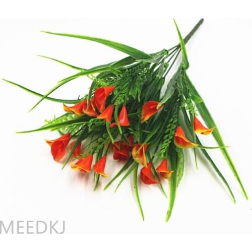 1pcs artificial flower artificial flower living room dining table place potted decoration small plastic flower water grass calla