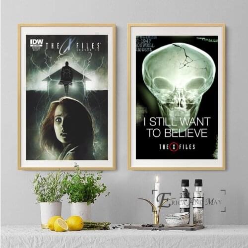 I Want To Believe X File Movie Vintage Poster Prints Oli Painting On Canvas Wall Art Murals Pictrues For Living Room Decoration