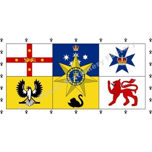 Royal Standard Of Australia 150X90cm (3x5FT) 120g 100D Polyester Double Stitched High Quality Free Shipping