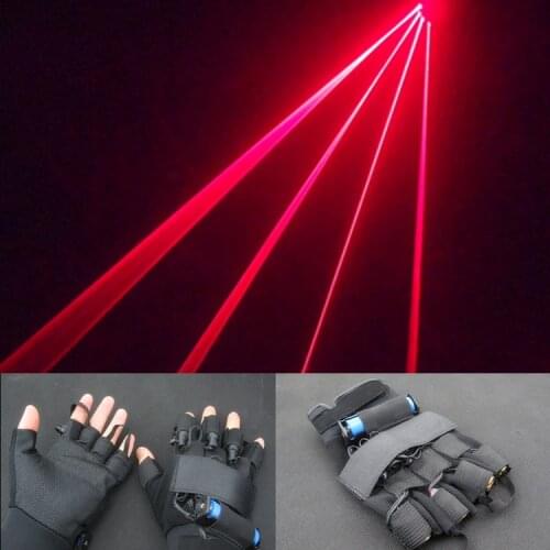 Red laser gloves bars nightclubs stage performances fluorescent props music festival LED luminous glasses gloves