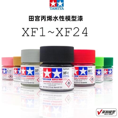 10ml Tamiya Water-Based Propylene Oil Paint XF1-XF24 Colors Painting For Assembly Model