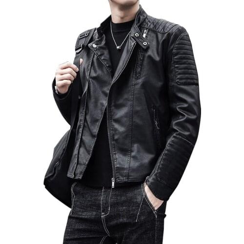Idopy Men Motorcycle Military Faux Leather Bomber Jacket Biker Pilot Coat Army Tactical Coat Outerwear