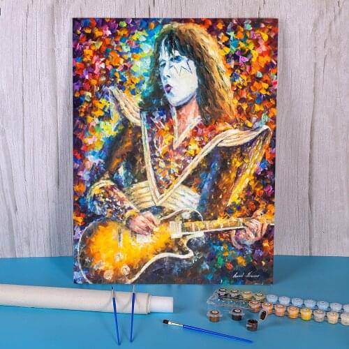 Kiss - Ace Frehley DIY Paint By Numbers Kit Oil Paints 40*50 Painting On Canvas Wall Paintings For Adults For Handiwork
