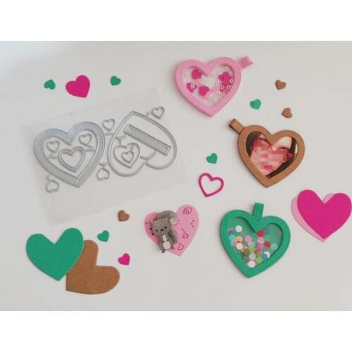 The new love album combination cutting metal die decoration is used for cutting edge of scrapbook punching card cutting process