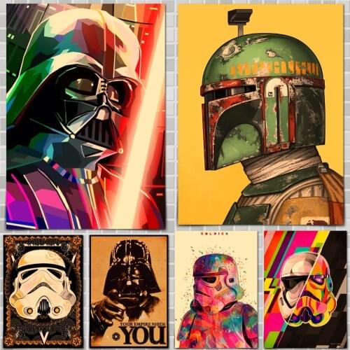 Star Wars Movie Poster Wall Stickers For Home Room Bar Decor Art