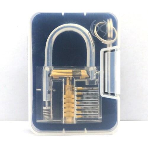 DYKB Clear padlock practice lock pick set with Broken Key Extractor Set Locksmith Tool Key Removing Removal Hooks Lock Kit