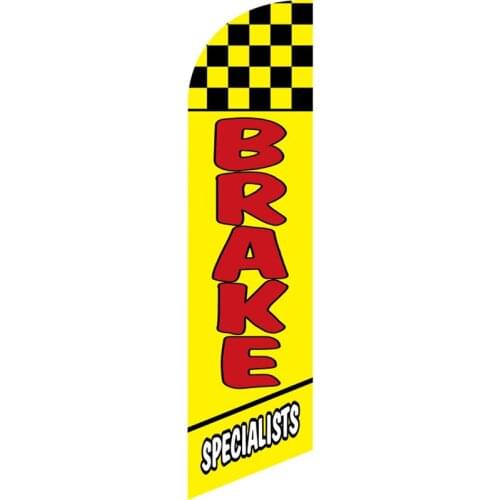 Factory Direct Sale Custom Brake Specialists Feather Flag 110g Knitted Polyester Feather Flag Single Sided